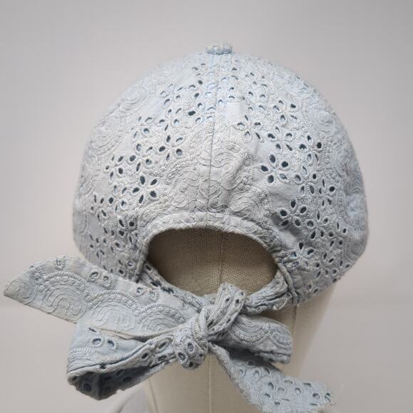 Vince Camuto Tie Back Hat Blue One Size Eyelet Casual Outdoor - Picture 6 of 10